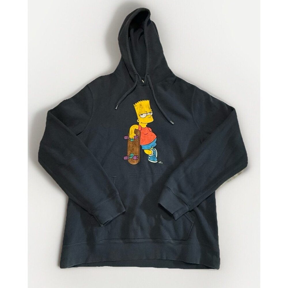 Bart Simpson Hoodie Men’s‎ Medium Navy Blue Y2K Vintage Skateboard